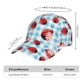 thumbnail image 2 of Pofeuu Flowers and Lady Bugs Print Adult Adjustable Embroidered Graphic Baseball Hat for Men and Women, 2 of 6