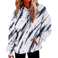 thumbnail image 3 of Sudadera para mujer, sudadera con capucha Tid Dye de gran tamaño con bolsillos, ropa de moda para invierno, 3 of 5