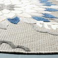 thumbnail image 4 of SAFAVIEH Cabana Michelle Floral Indoor/Outdoor Area Rug, Grey/Blue, 6'7" x 6'7" Round, 4 of 13