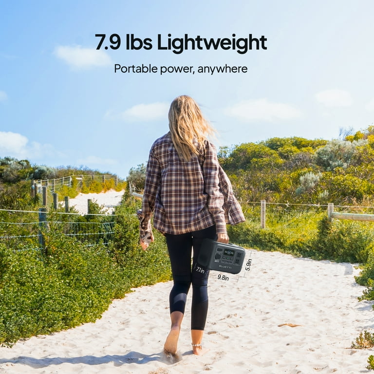 Bluetti AC2A Portable Solar Generator, 204.8Wh LiFePO4, 300W Rated