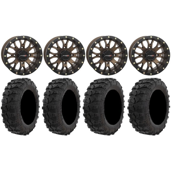 System 3 ST-3 Bronze 14" Wheels 26" Dual Threat Tires Polaris RZR XP 1000 / PRO XP / Ranger XP 900/1000