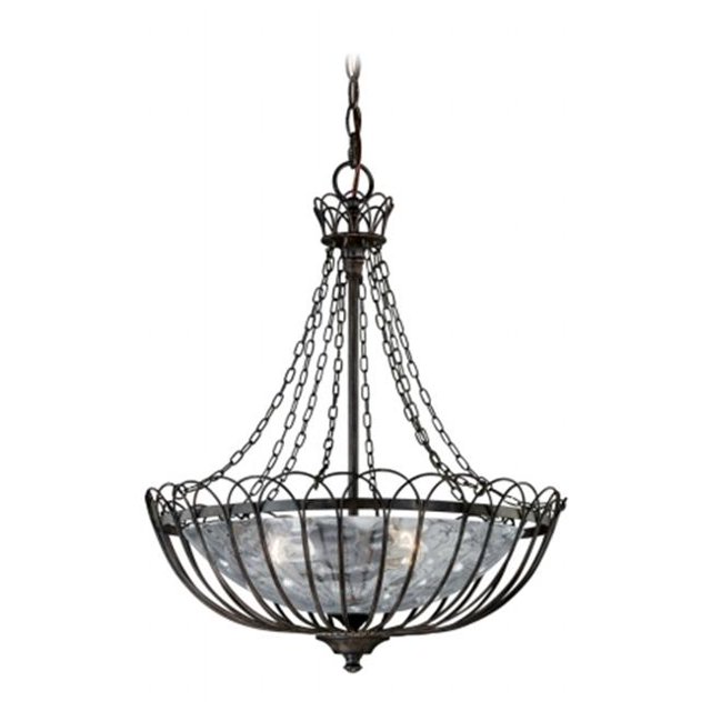 Vaxcel International P0046 Novara 18 in. Pendant - Aged Walnut