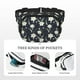thumbnail image 5 of Balery Lilies Flowers Mochila Cinturón para Mujeres y Hombres, Bolsa de Cintura Impermeable de Doble Capa con Correa, 5 of 9