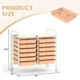 thumbnail image 3 of Costway 12 Drawers Rolling Cart Storage Scrapbook Paper Studio Organizer Bins Light Pink, 3 of 10