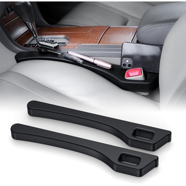 Queilt 2 Pieces Car Seat Filler, Gap Filler Pad for Car Seat, Prevents Small Objects from Falling into the Gap, Universal Interior Cushion for Most Car Models