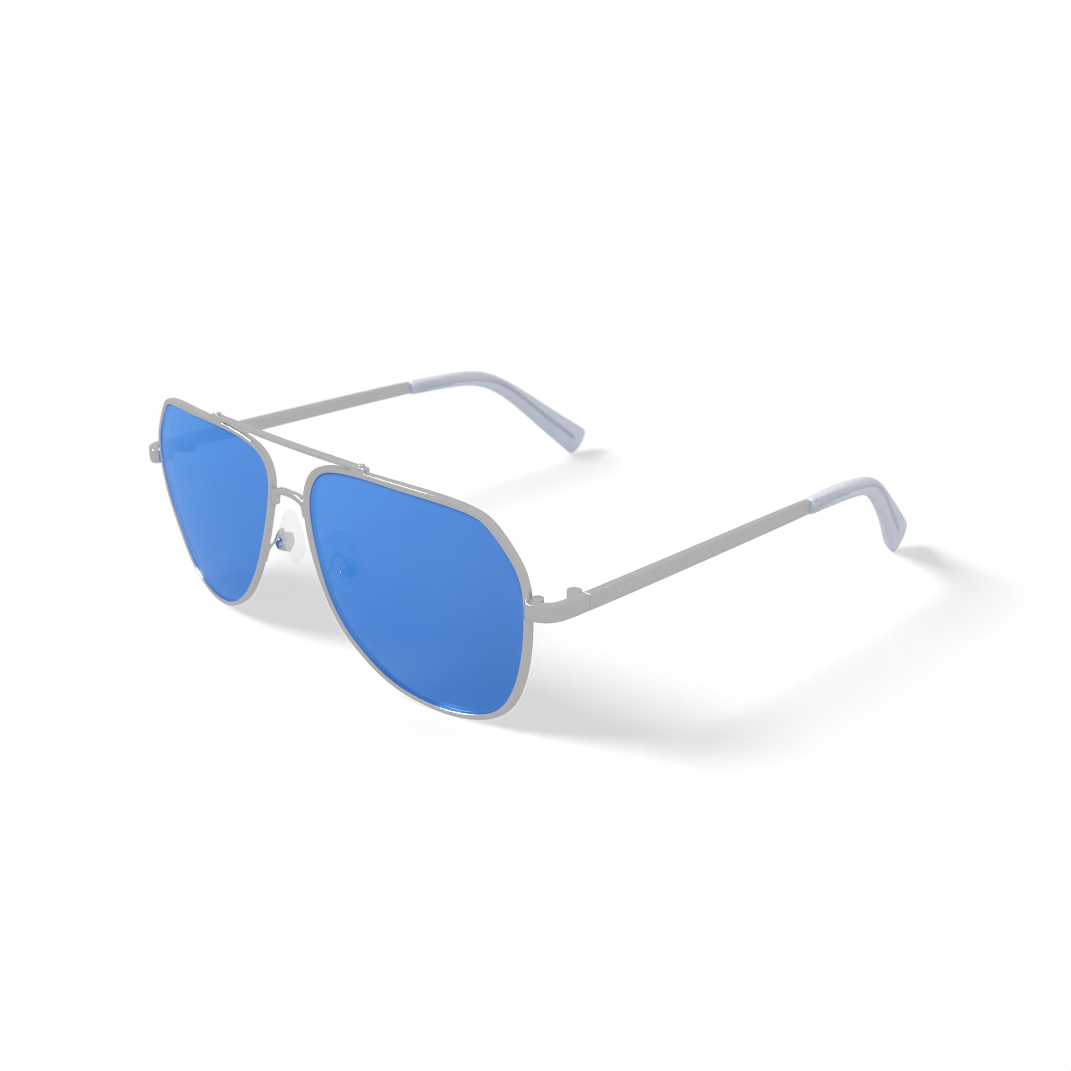 Nautica Men's Rx'able Sport Sunglasses, N9207S, Matte Silver, 60-13-145, with Case