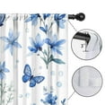 thumbnail image 4 of Blackout Kids Curtains,Blue Flowers and Butterflies Childrens Insulated Curtains Set Of 2,Bedroom Essentials,Toddler Room Decor 52x63in(132x160cm), 4 of 4