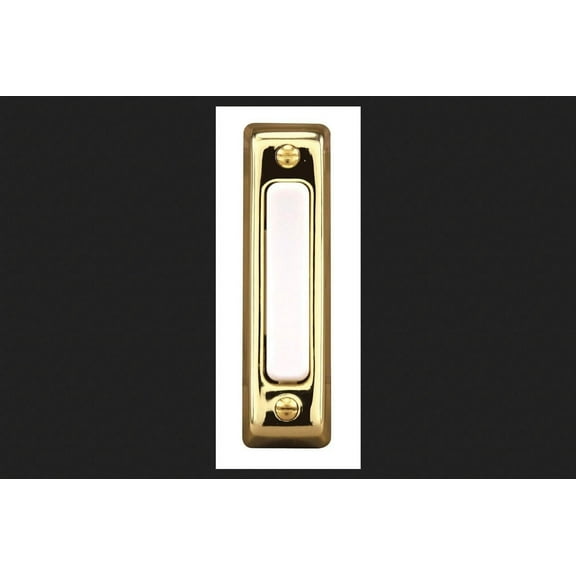 Heath Zenith Wired Doorbell 711P-B - Brass Button - Gold