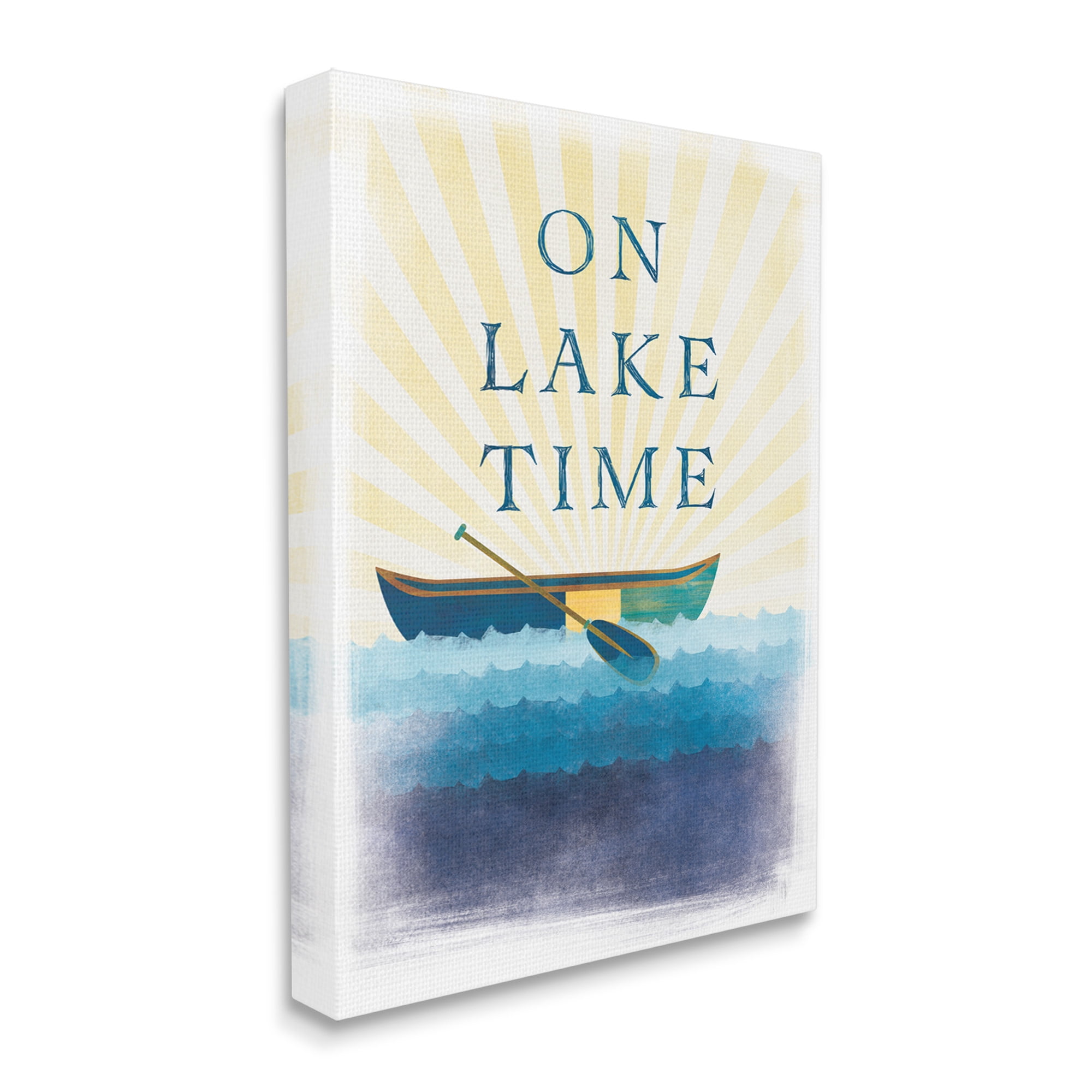 Stupell Industries On Lake Time Relaxing Sun Rays Graphic Art Gallery Wrapped Canvas Print Wall Art, Design by JJ Design House LLC
