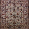 thumbnail image 1 of Ahgly Company Indoor Square Mid-Century Modern Red Brown Oriental Area Rugs, 8' Square, 1 of 6