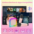 thumbnail image 5 of Mini Karaoke Machine for Kids, Colorful LED Portable Bluetooth Singing Speaker with 2 Mics, Christmas Birthday Gifts for Girls Boys, 5 of 7