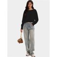 thumbnail image 4 of Long Sleeve Tops for Women Fashion T Shirts for Women Crewneck Casual Loose Shirts Basic Tee, 4 of 7