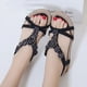 thumbnail image 1 of Sandalias de verano para mujer, sandalias planas sin cordones, zapatos romanos de cristal, sandalias informales con punta abierta Wmkox8yii  nm8282, 1 of 9