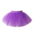 thumbnail image 4 of inlzdz Shiny Ballet Leotards for Girls Gymnastics Outfit Ballerina Tutu Dancer Outfits Skirts Set Purple 10, 4 of 7