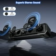 thumbnail image 2 of Bluetooth Computer Speakers for Desktop, USB Plug &  PC Speakers with Dynamic LED Light, Stereo Sound Soundbar for Desktop Laptop Monitor (USB-C Adapter Included), 2 of 9