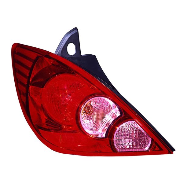 Action Crash Parts, New CAPA Certified Standard Replacement Left Tail Light Assembly, Fits 2007