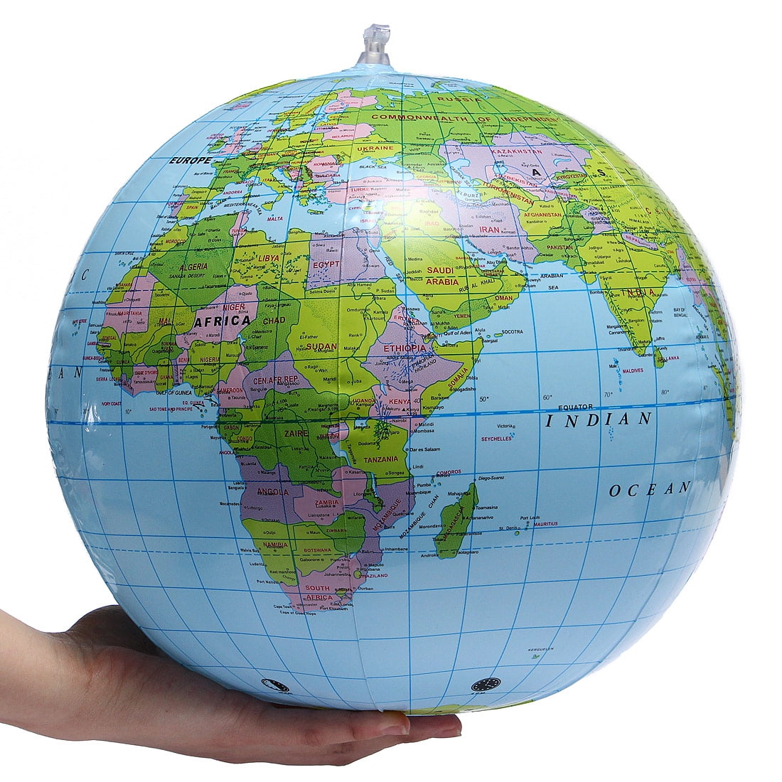 GLOBE BEACH BALL 16" Pool Party Earth World Map Teacher #AA9 Free Shipping 