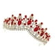 thumbnail image 3 of corona grande de diamantes de imitación para novia, tocado de aleación, elegante tocado para mujer y niña (rojo), 3 of 5