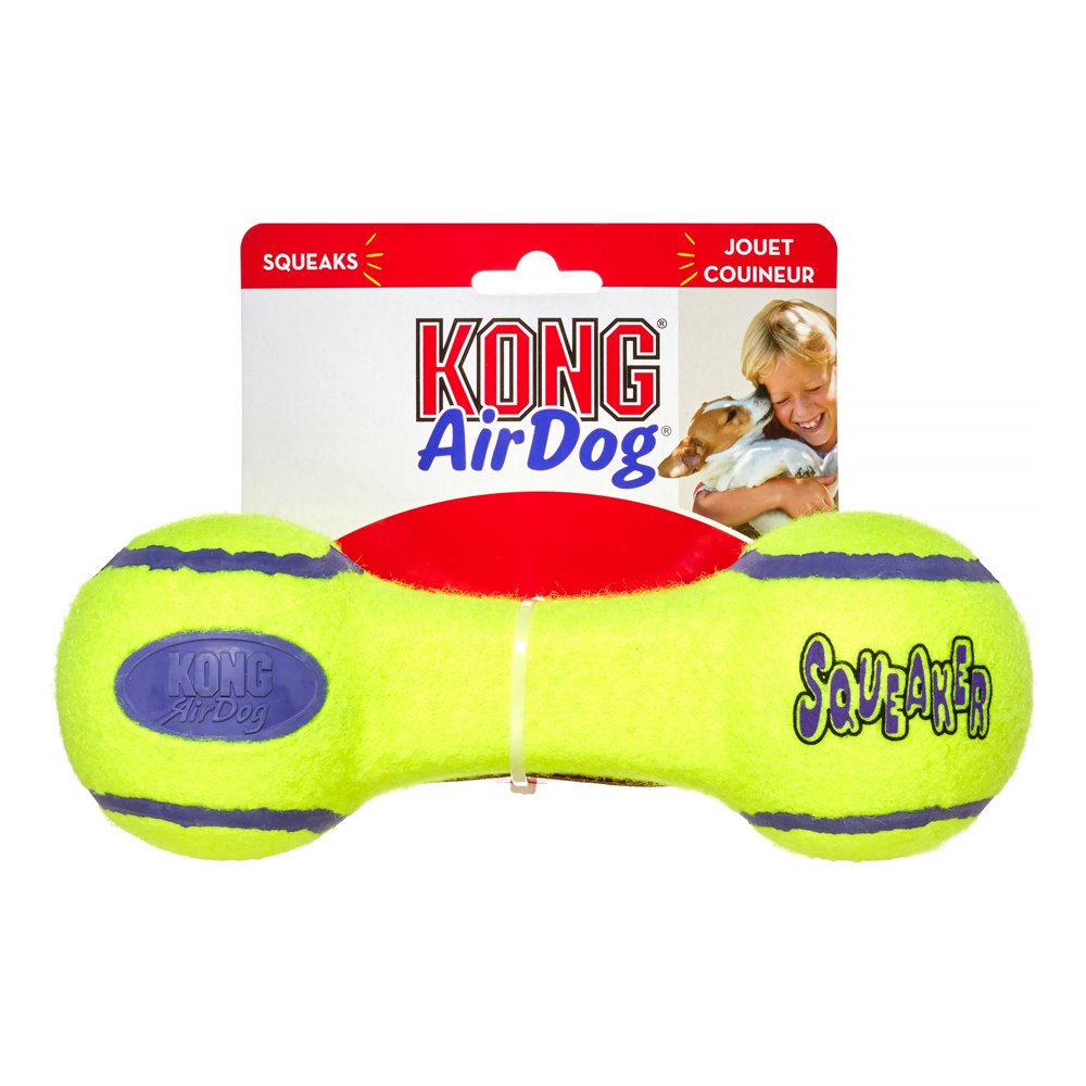 KONG Air Dog Tennis Ball Dumbbell Dog Toy, Large