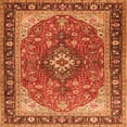 thumbnail image 1 of Ahgly Company Indoor Square Medallion Orange Traditional Area Rugs, 6' Square, 1 of 1