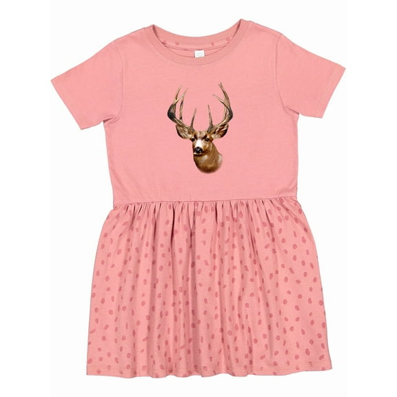 Inktastic Deer Head Hunter Girls Toddler Dress
