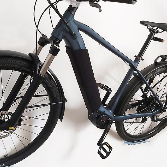 Caja de batería de bicicleta eléctrica, cubierta térmica de bicicleta, cubierta protectora de batería de litio de bicicleta eléctrica (naranja + negro) (1 pieza) ZefeiWu 1327533450607