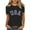 Black(Style 29), variant on NuoCaiYun New Women Cotton Tops, Spring Summer Ladies Short Sleeve Round Neck Casual Independence Day Printed T-Shirt