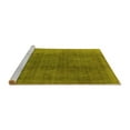 thumbnail image 2 of Ahgly Company Machine Washable Indoor Square Oriental Yellow Industrial Area Rugs, 4' Square, 2 of 4