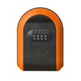 thumbnail image 1 of Key Safe Box Weatherproof 4 Digit Combination Outdoor Key Security Storage Case Key Lock Box Wall Mounted,Black & Orange, 1 of 5