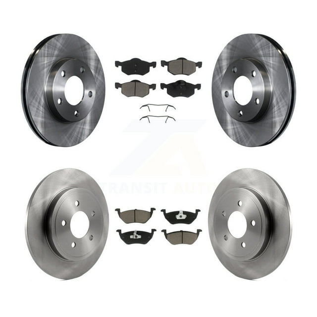 CMX Front Rear Disc Brake Rotors and Ceramic Pads Kit for Car 2005-2006 Mazda Tribute 2.3L K8C-100958