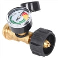 thumbnail image 2 of 2 Pack Manomètre de Réservoir de Propane avec Connexion, Valve de Pression 5-100 LB, Instrument de Test de Pression de Réservoir de Propane, 2 * Adaptateur de Réservoir de Propane, Noir & Or, 2 of 10
