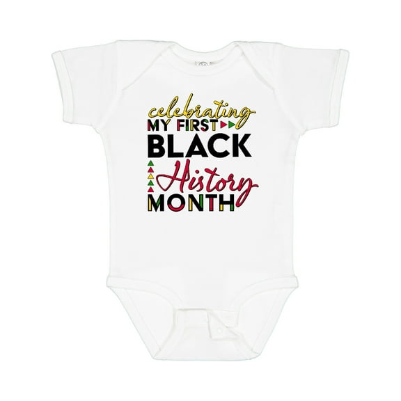 Inktastic Celebrating My First Black History Month for Kids Boys or Girls Baby Bodysuit