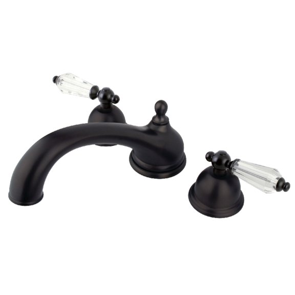 Kingston Brass KS3355WLL Wilshire Two-Handle Deck Mount Roman Tub Faucet, Oil Rubbed Bronze
