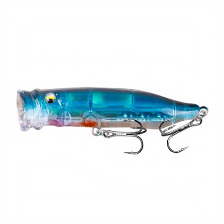 Popper Fishing Lure with Dual Treble Hooks and 3 Inch Streamlined Hard Body Realistic Bionic Topwater Fishing Lures for Bass Trout and Predatory Fish Thoughtful Present for