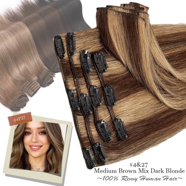 Benehair 100% Remy Human Hair Clip In Human Hair Extensions  display picture 1