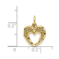 thumbnail image 3 of 10k Yellow Gold Heart Charm Pendant, 3 of 3