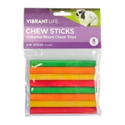 Vibrant Life 8-Pack Round Assorted Colored Wood Chews for Small Animals