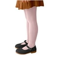 thumbnail image 5 of dazeni Girls Ribbed Tights Cozy Dance Tights Stretchy High Waisted Yoga Workout Leggigs Stocking Pantyhose Pink 3 Years, 5 of 6