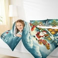 thumbnail image 4 of jejeloiu Merry Xams Tree Full Size Comforter Sets,Kawaii Santa Claus Bedding Comforter Set,Happy New Year Gifts Bedding Sets For Teens,Super Cozy Room Decor Reversible,3-Piece, 4 of 8