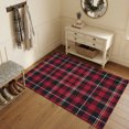 thumbnail image 5 of Black Red Plaid Washable Area Rug 3 x 5 ft Classic Rustic Buffalo Check Grid Soft Non‑Slip Rugs Stain Repellent Indoor Mats for Entry Foyer, Apartment Living Corner Dining Nook, 5 of 9