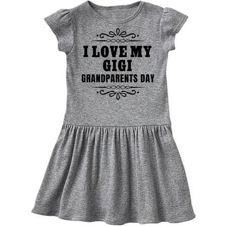 

Inktastic Grandparents Day I Love My Gigi Gift Toddler Girl Dress