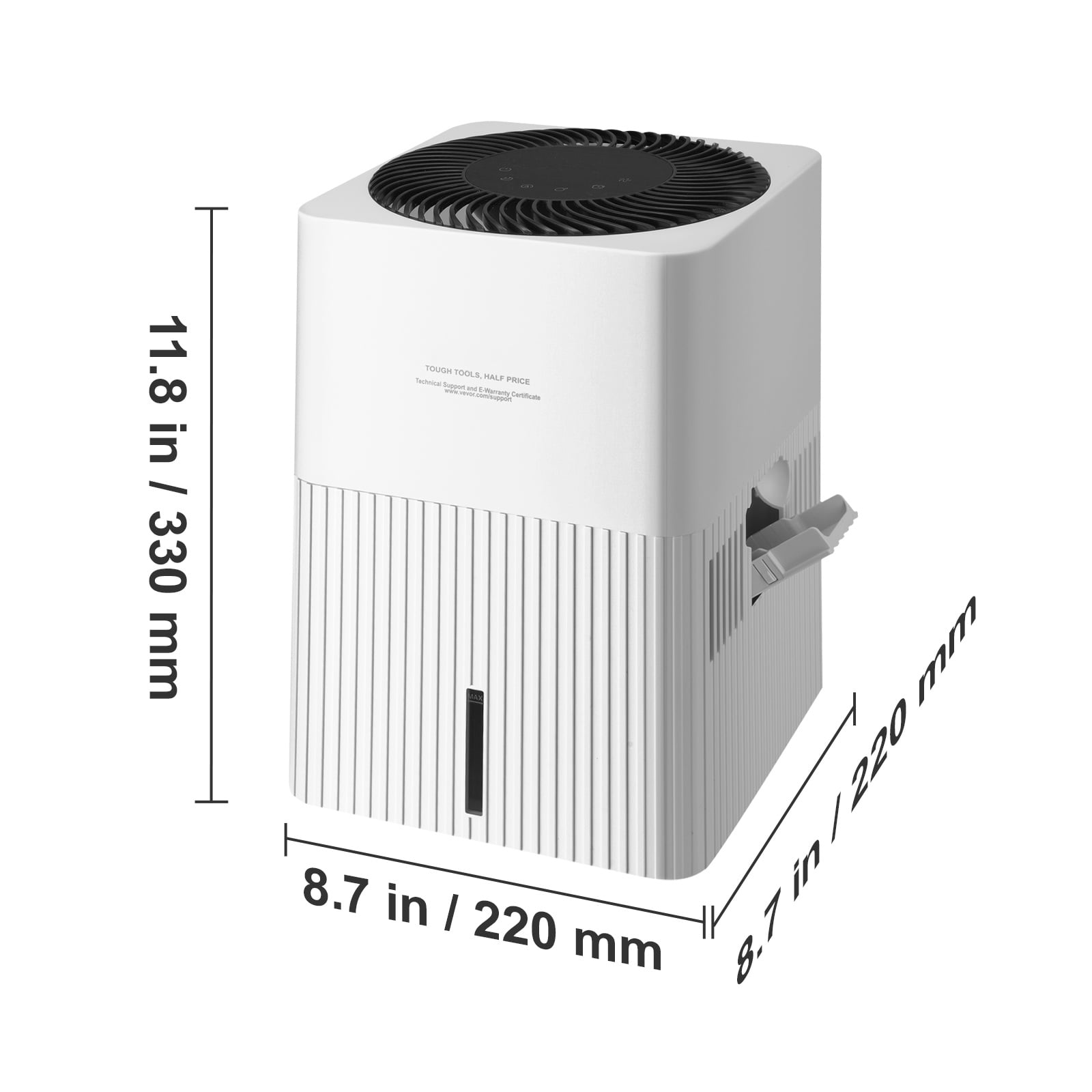 SKYSHALO 3L Evaporative Humidifiers No Mist for Bedroom Top Fill Quite 300 ml/h