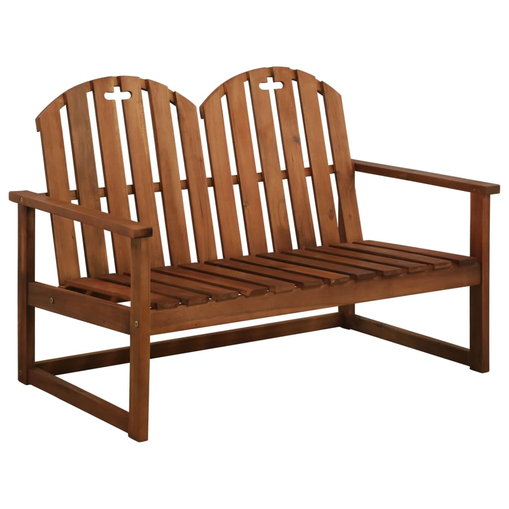 Kepooman 43.3" Patio Wooden Lounge Loveseat Sofa for Garden Outdoor, Brown Kepooman 43.3" Patio Wooden Lounge Loveseat Sofa for Garden Outdoor, Brown
