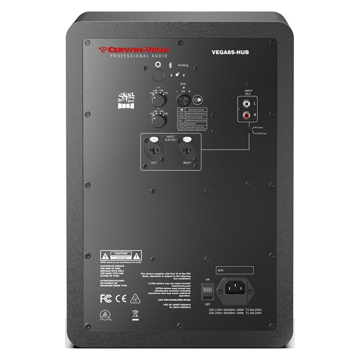 VEGA8SB-HUB 8" 2-WAY STUDIO MONITOR (HUB ONLY)