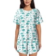 thumbnail image 1 of Balery Utensiles Conjunto de Pijama para Mujer con Estampado, Dos Piezas de Manga Corta y Shorts, Ropa de Dormir Suave con Cuello Redondo y Bolsillos-XX-Large, 1 of 6