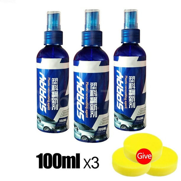 Restaurador de plástico para coche, productos de limpieza de coche con brillo negro, pulido y renovación de revestimiento de reparación para detalles de coche