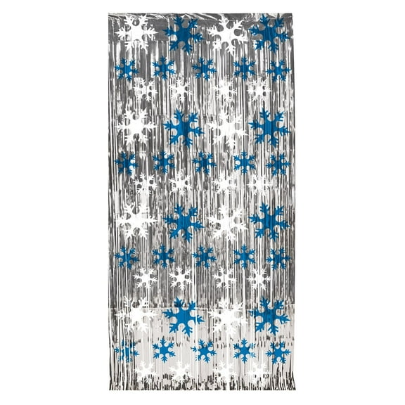 6 Pack Beistle Christmas Snowflake 1-Ply Gleam 'N Curtain