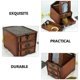 thumbnail image 4 of Joyero de madera con espejo, estilo chino, para anillos, collares y pendientes., 4 of 7