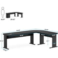 thumbnail image 4 of Tribesigns 83 Inch L-Shaped Office Desk, Large Executive Computer Desk with 3-Drawer File Cabinet, Industrial Corner Desk with Storage Drawers, Business Furniture Work Desk for Home Office (Black), 4 of 5