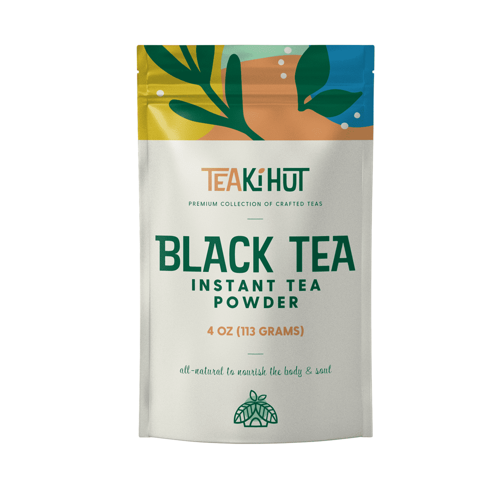 TEAki Hut Instant Black Tea Powder 4oz (113 Servings), 100 Pure Tea